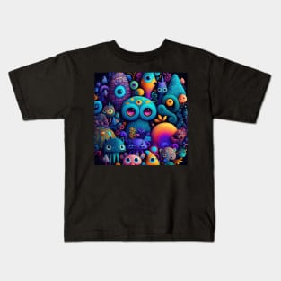 Colorful Animal pattern Creature Cute Pattern Kids T-Shirt